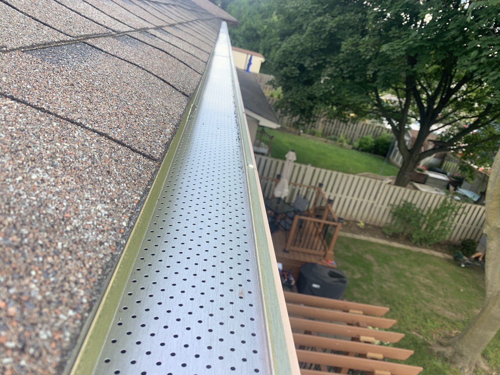 Alu-Rex gutter guard installation in Ailsa Craig Ontario